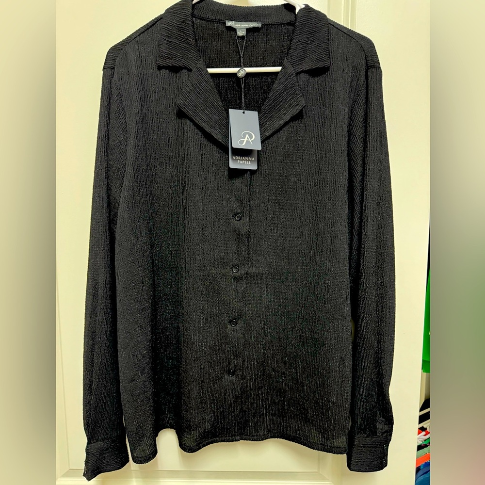 NWT Adrianna Papell blouse L